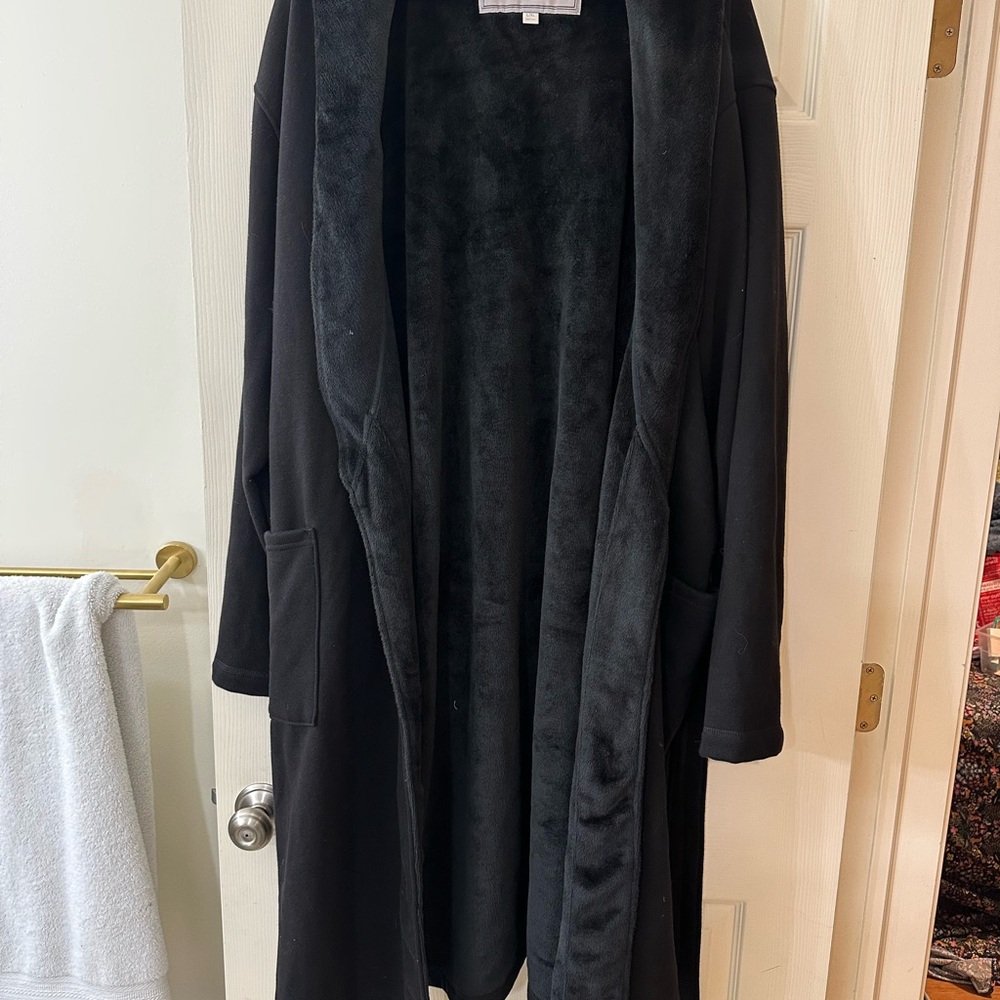 Women's Black Hooded Coat